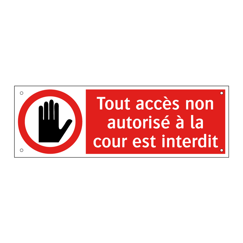 Tout accès non autorisé à la cour est interdit