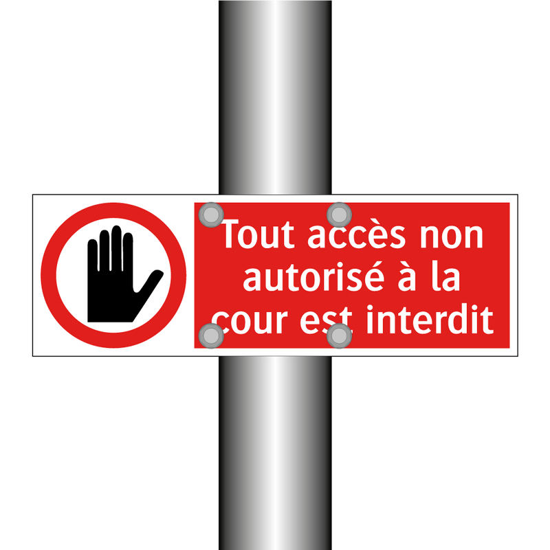 Tout accès non autorisé à la cour est interdit