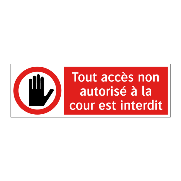 Tout accès non autorisé à la cour est interdit