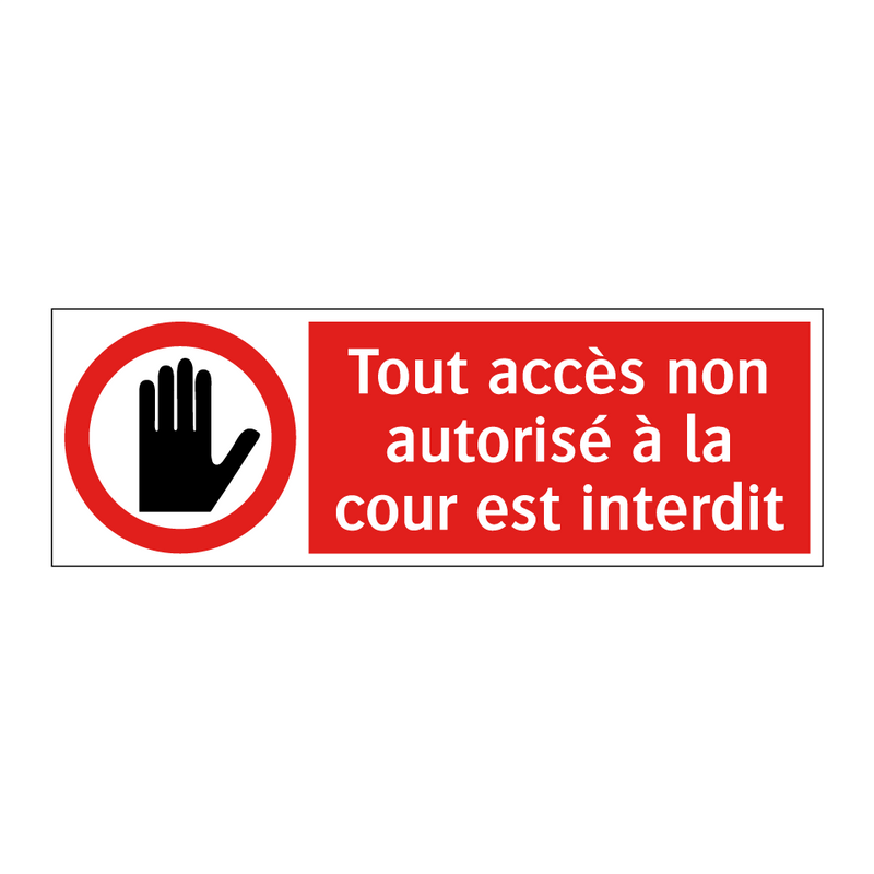 Tout accès non autorisé à la cour est interdit