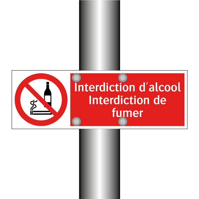 Interdiction d'alcool Interdiction de fumer