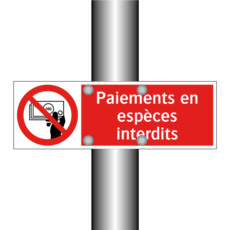 Paiements en espèces interdits