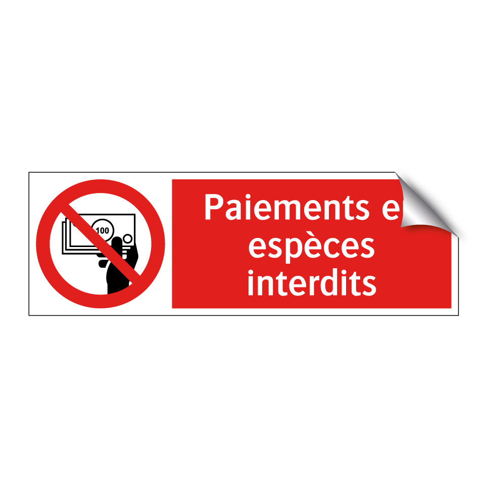 Paiements en espèces interdits
