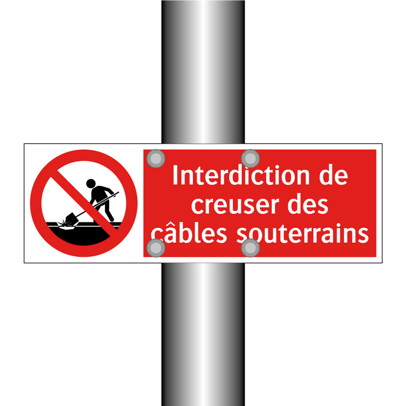 Interdiction de creuser des câbles souterrains