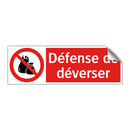 Défense de déverser