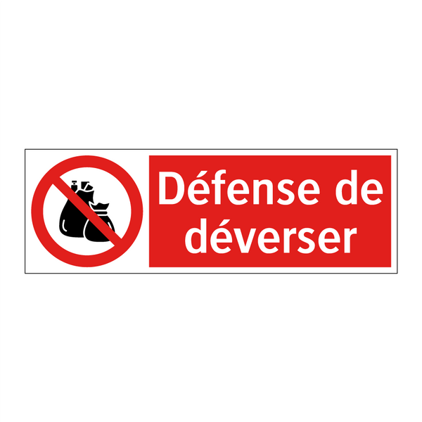 Défense de déverser