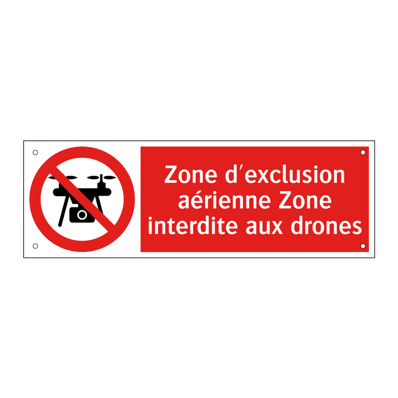Zone d'exclusion aérienne Zone interdite aux drones
