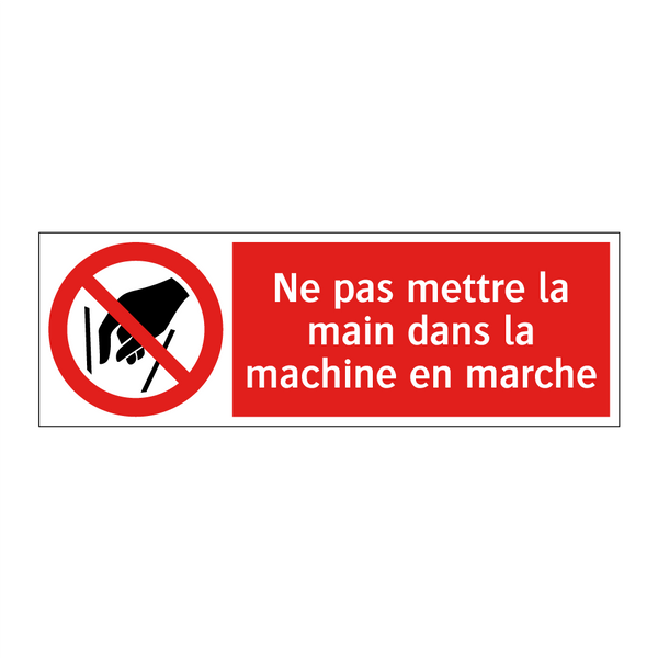 Ne pas mettre la main dans la machine en marche