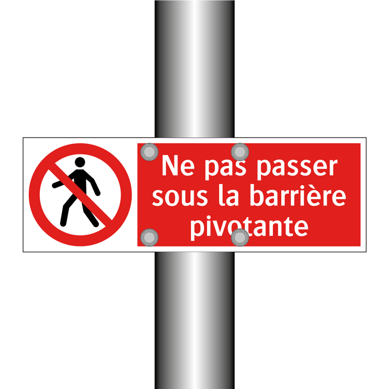 Ne pas passer sous la barrière pivotante