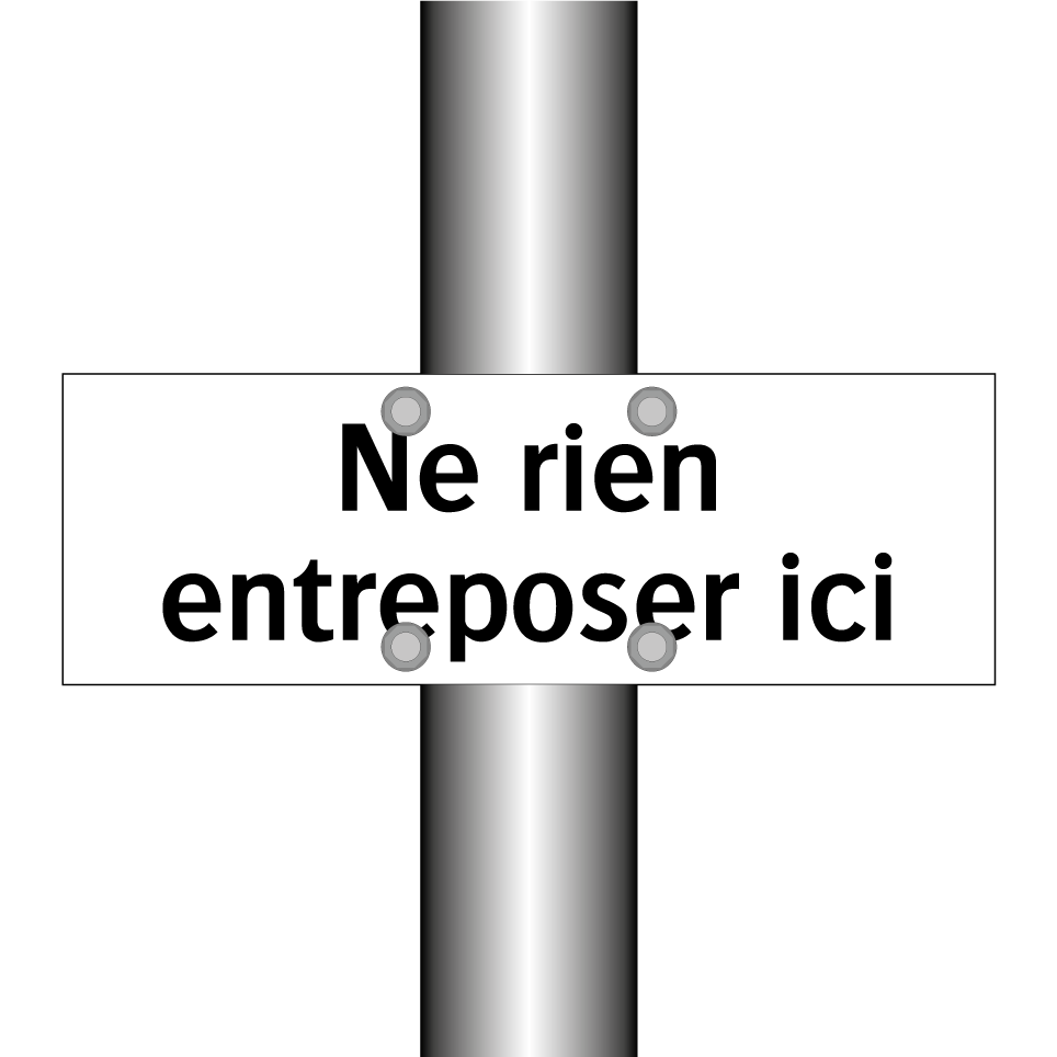 Ne rien entreposer ici