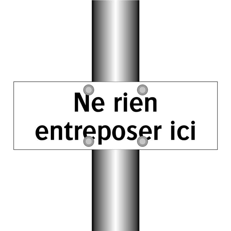 Ne rien entreposer ici