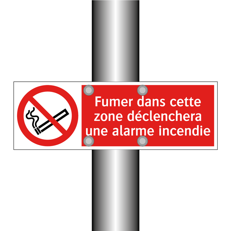 Fumer dans cette zone déclenchera une alarme incendie