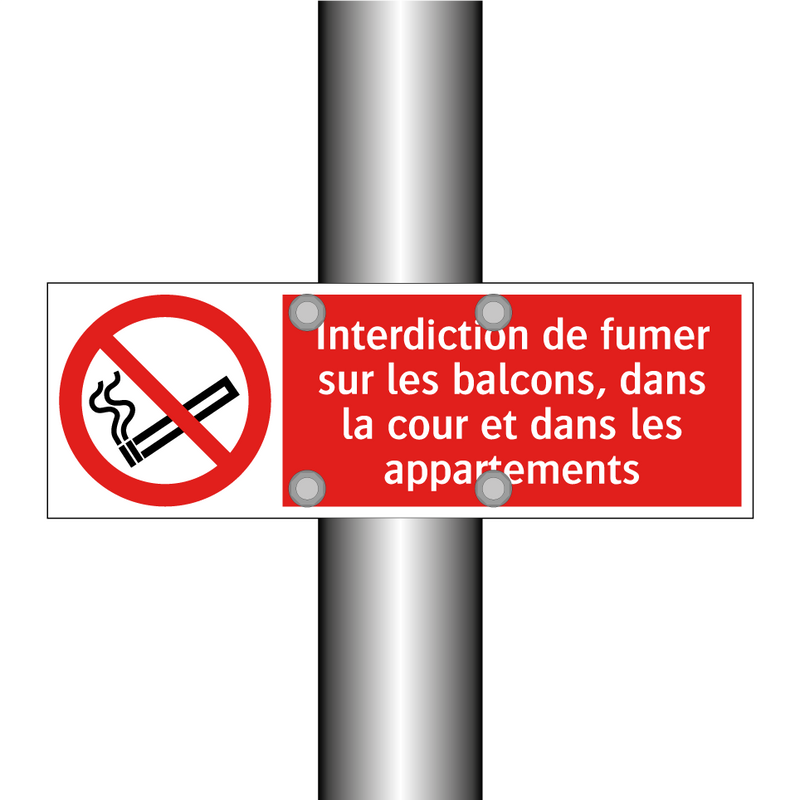 Interdiction de fumer sur les balcons, dans la cour et dans les appartements