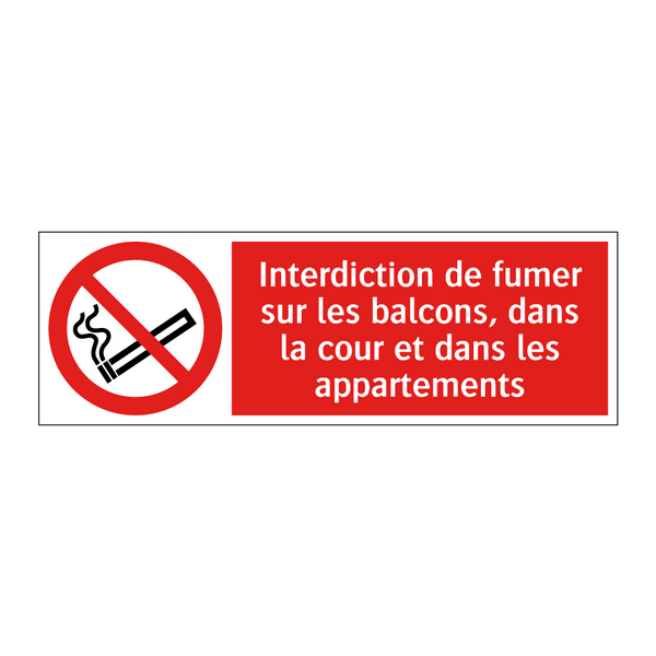 Interdiction de fumer sur les balcons, dans la cour et dans les appartements