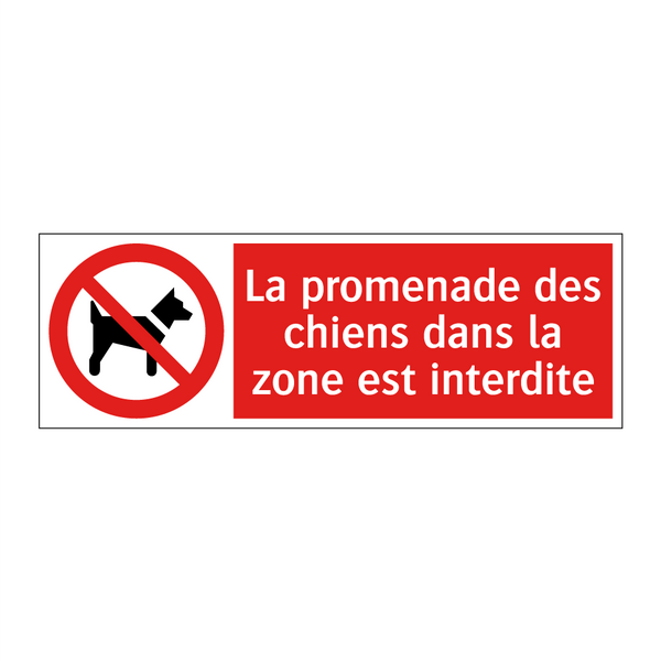 La promenade des chiens dans la zone est interdite