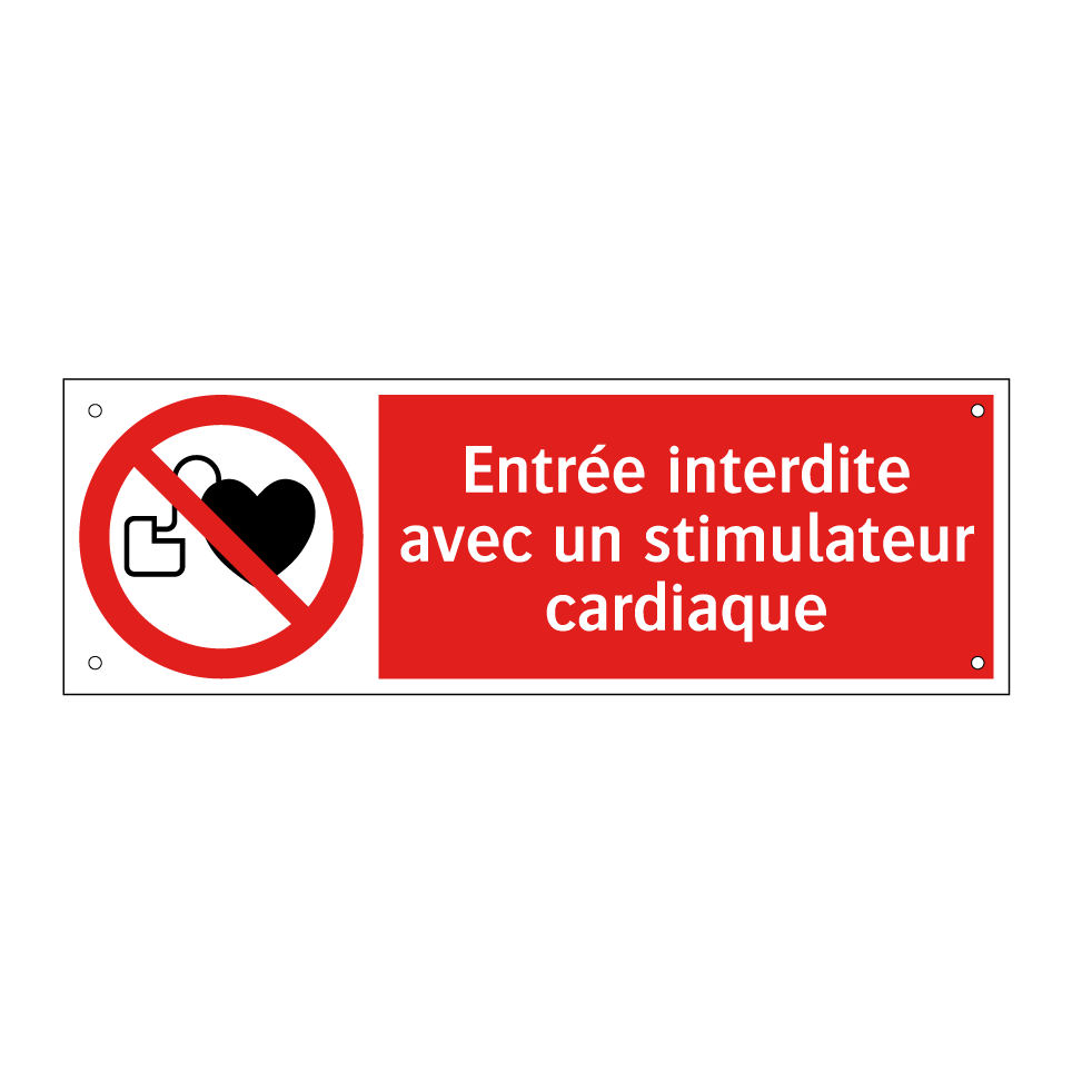 Entrée interdite avec un stimulateur cardiaque