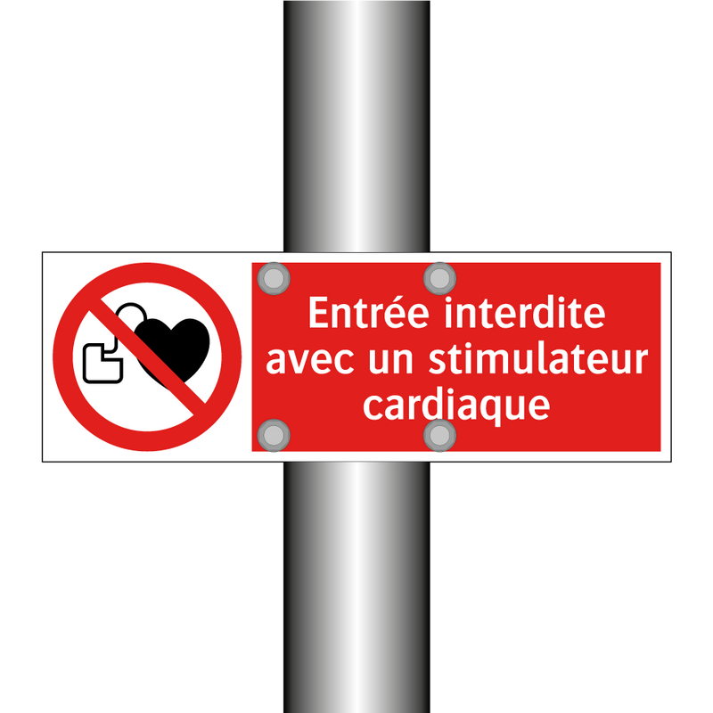 Entrée interdite avec un stimulateur cardiaque