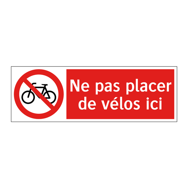 Ne pas placer de vélos ici