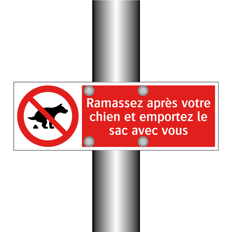 Ramassez après votre chien et emportez le sac avec vous