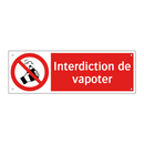 Interdiction de vapoter