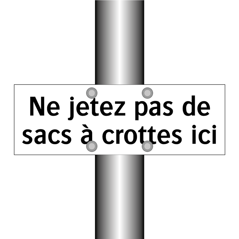 Ne jetez pas de sacs à crottes ici
