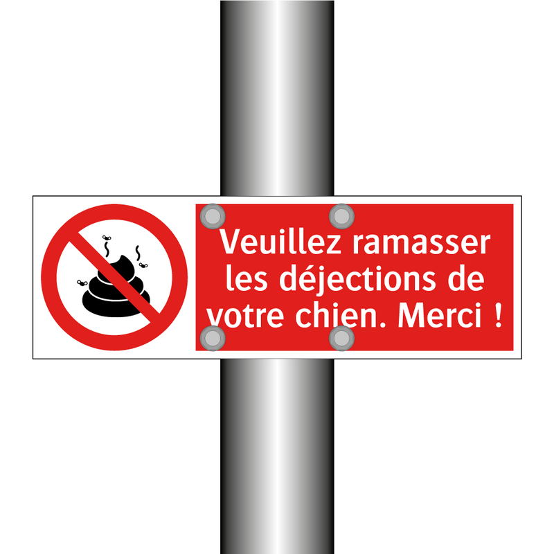 Veuillez ramasser les déjections de votre chien. Merci !