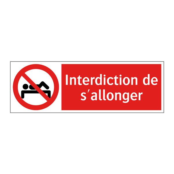 Interdiction de s'allonger