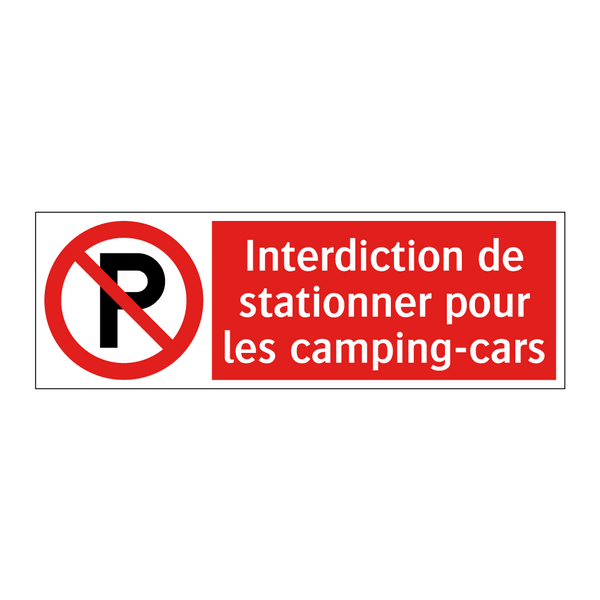 Interdiction de stationner pour les camping-cars