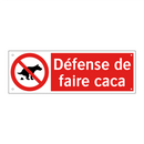 Défense de faire caca