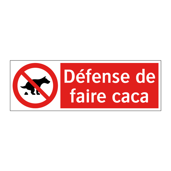 Défense de faire caca