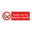 Fumer sur les balcons interdit