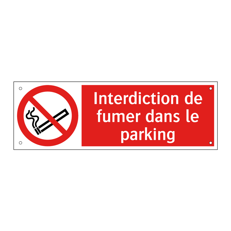 Interdiction de fumer dans le parking