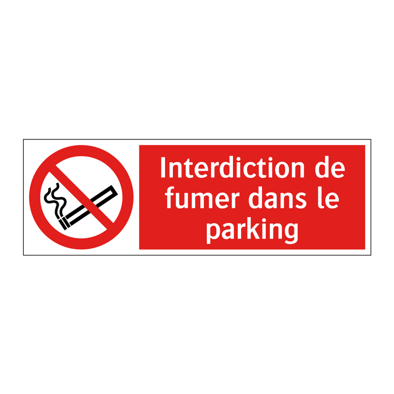 Interdiction de fumer dans le parking