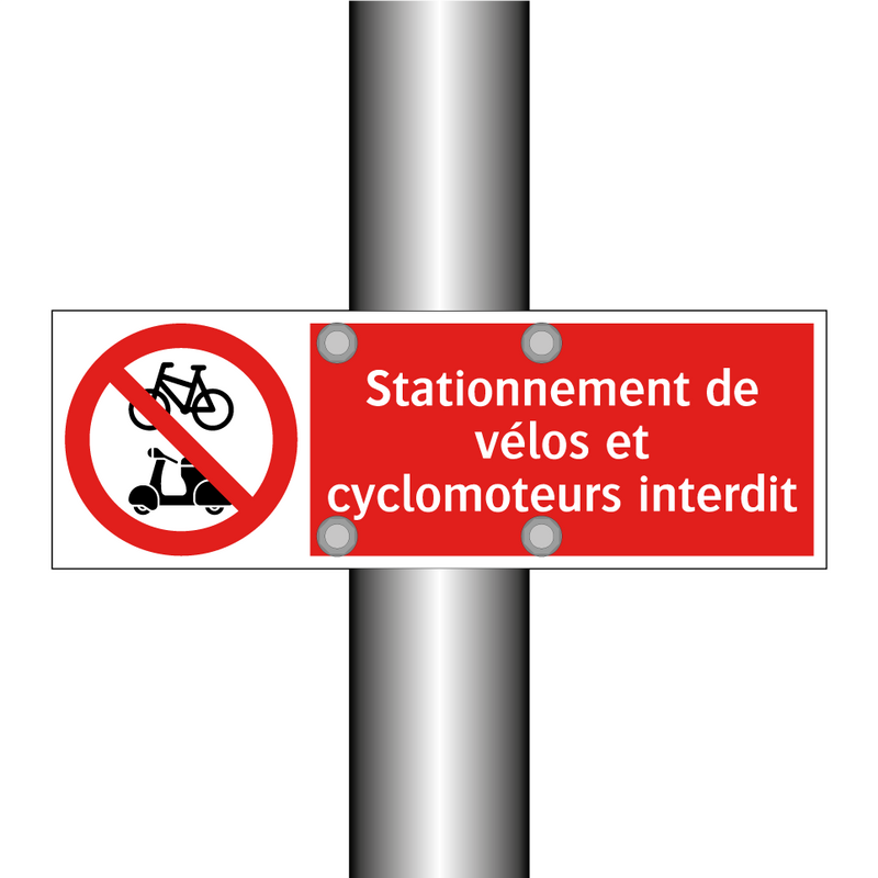 Stationnement de vélos et cyclomoteurs interdit