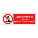 Stationnement de vélos et cyclomoteurs interdit