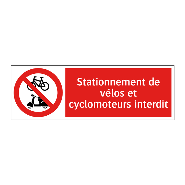 Stationnement de vélos et cyclomoteurs interdit