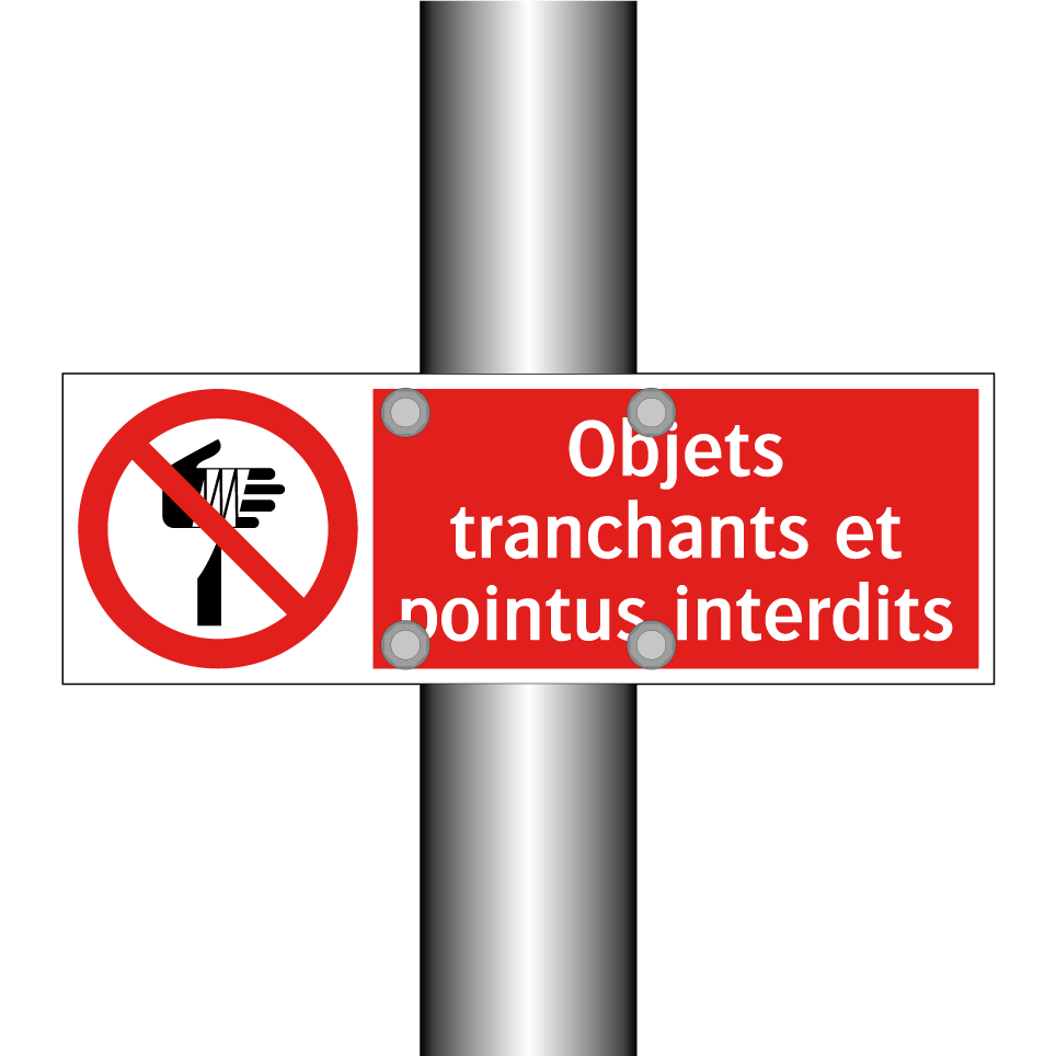 Objets tranchants et pointus interdits