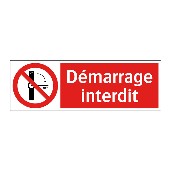 Démarrage interdit