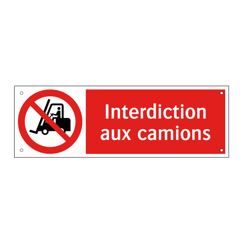Interdiction aux camions