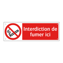 Interdiction de fumer ici