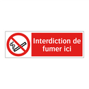 Interdiction de fumer ici