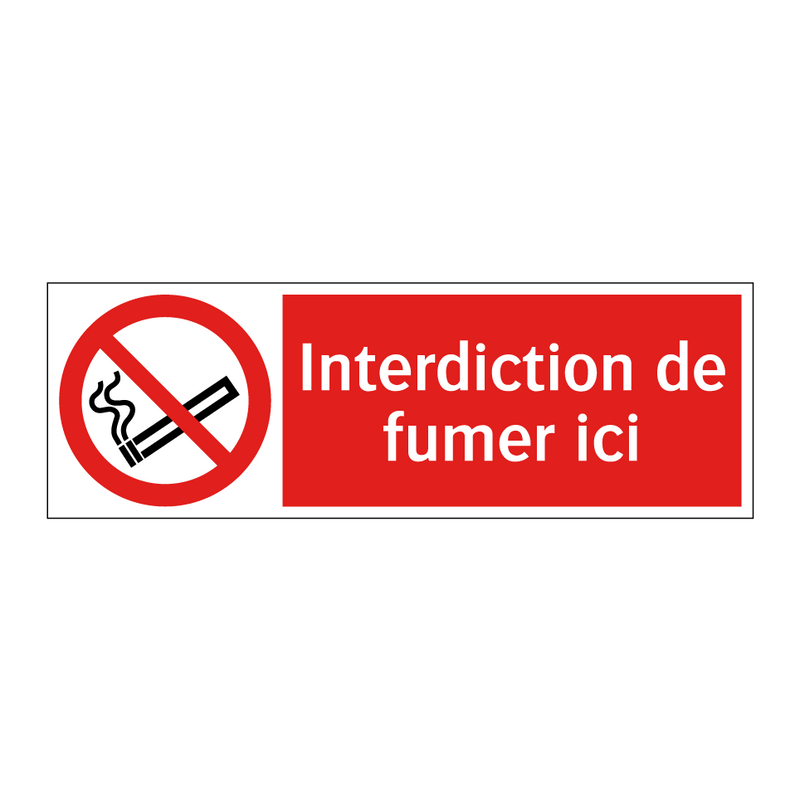 Interdiction de fumer ici