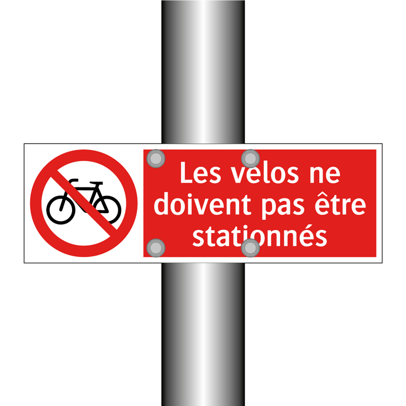 Les vélos ne doivent pas être stationnés