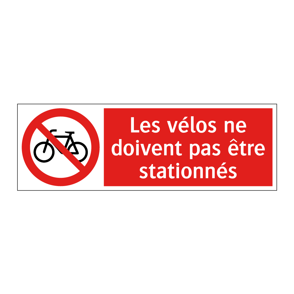 Les vélos ne doivent pas être stationnés