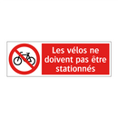 Les vélos ne doivent pas être stationnés