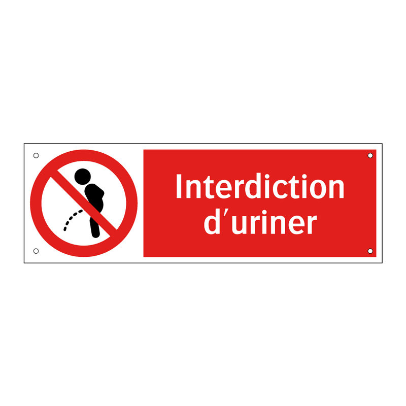 Interdiction d'uriner