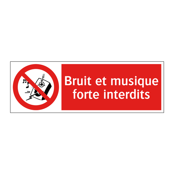 Bruit et musique forte interdits