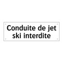 Conduite de jet ski interdite