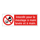Interdit pour le meulage à main levée et à main.