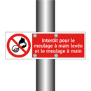 Interdit pour le meulage à main levée et le meulage à main